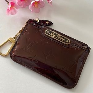 Louis Vuitton LV vernis leather pochete key cles coin credit card holder
